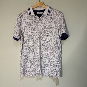 Arturo Calle Floral Print Polo Shirt Short Sleeve Casual Top Mens Size M
